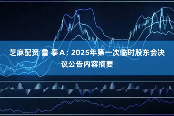芝麻配资 鲁 泰A: 2025年第一次临时股东会决议公告内容摘要