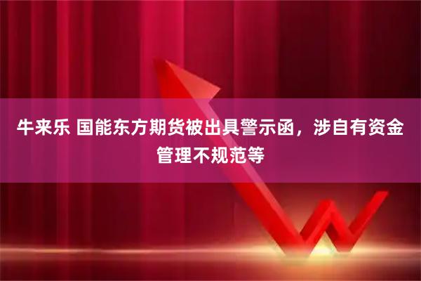 牛来乐 国能东方期货被出具警示函，涉自有资金管理不规范等