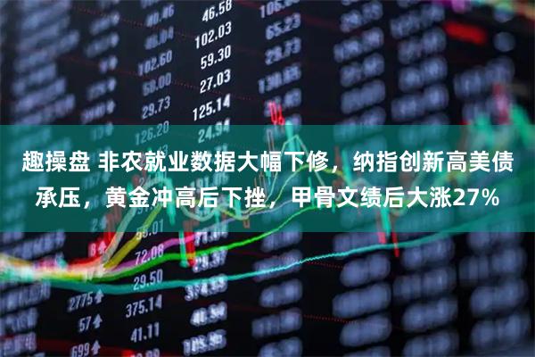 趣操盘 非农就业数据大幅下修，纳指创新高美债承压，黄金冲高后下挫，甲骨文绩后大涨27%