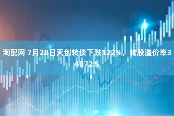 淘配网 7月28日天创转债下跌122%，转股溢价率34072%
